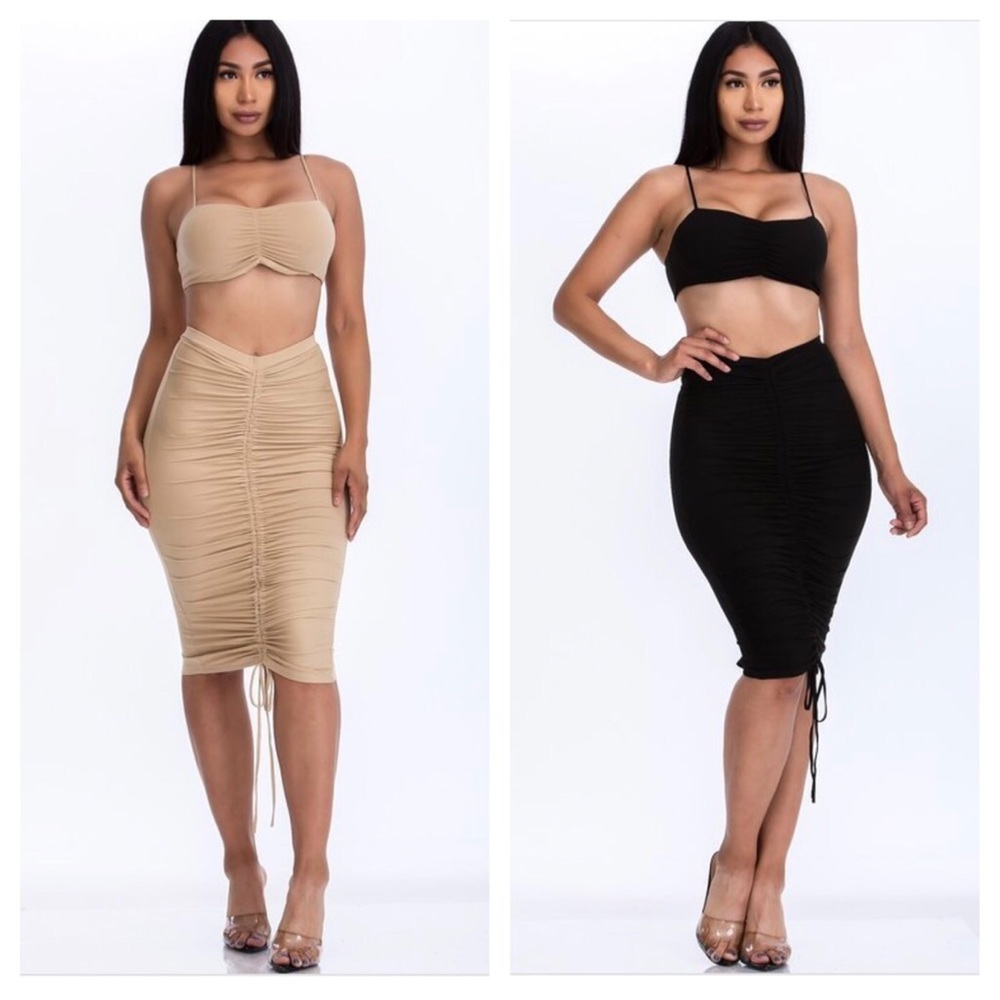🆕↙️ Tube Top and Midi Skirt